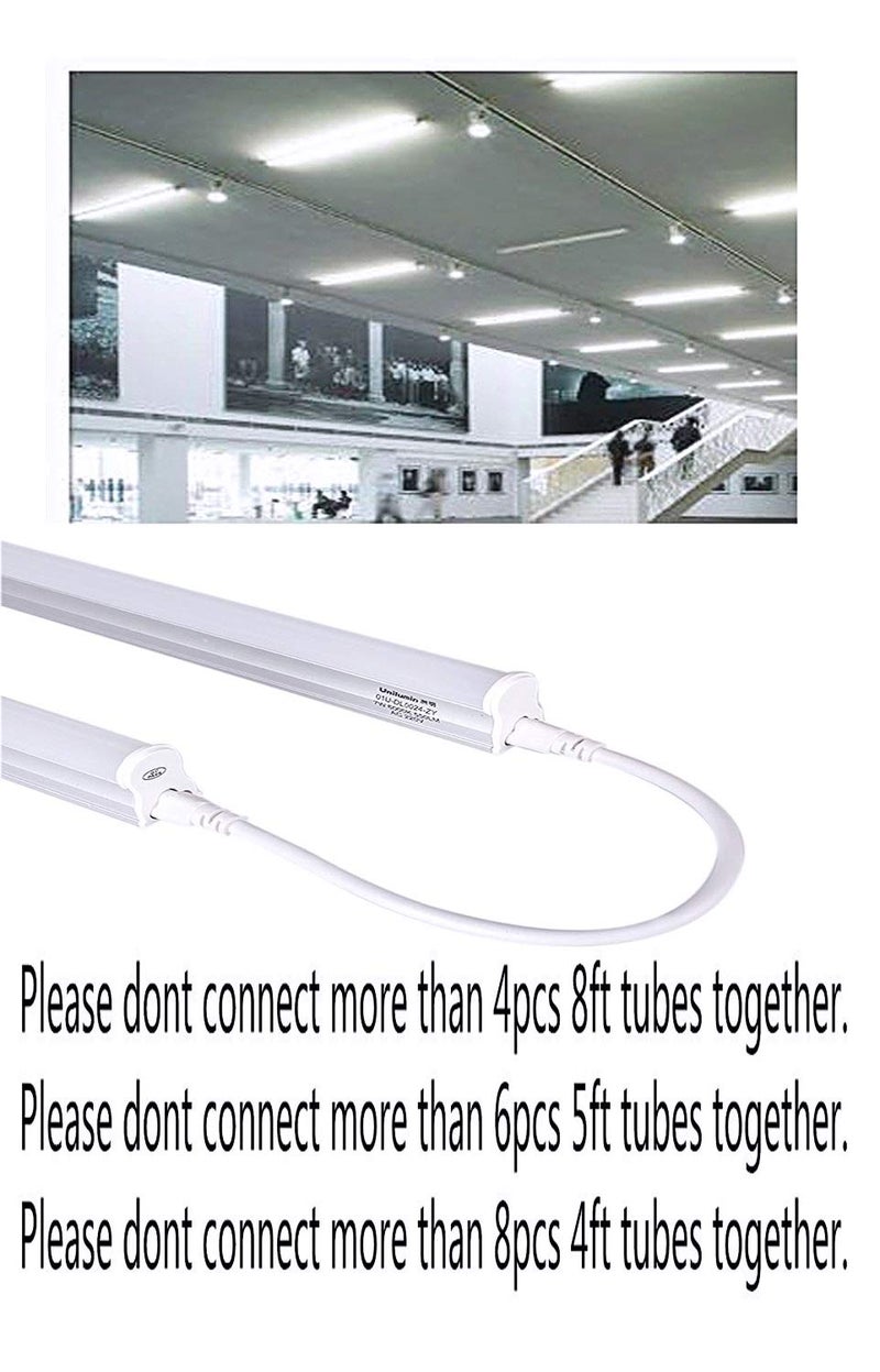 SinLoon UL-LP Certification T5 T8 LED Lamp Connecting Wire for Ceiling Lights - Daylight Integrated Tube Cable Linkable Cords for Lamp Holder Socket Fittings (6.5FT/2M, 10-Pack) - Image 4